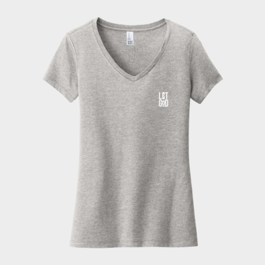 Gray Women’s V-Neck T-Shirt